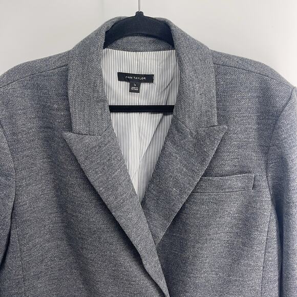 Ann Taylor wool blend single double breasted button oversized blazer overcoat 16 - Picture 2 of 6